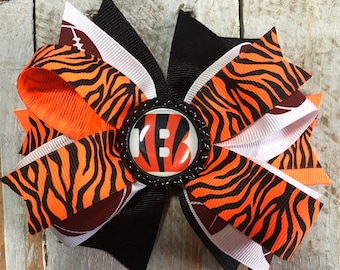 1 Yard of 2 inch Cincinatti Bengals grosgrain Ribbon 1 Yard of 2 inch Cincinatti Bengals grosgrain Ribbon