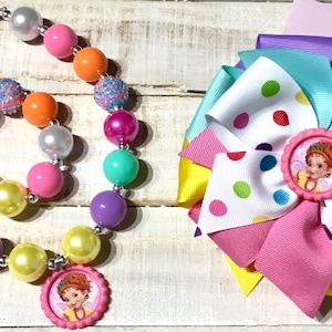 Fancy Nancy Hairbow, Fancy Nancy Necklace, Fancy Nancy Party Dress Up