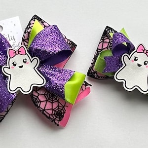 Ghost Hair bow, Halloween Boo Bow, sassy ghost costume dress up hair bow