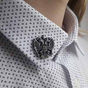 Double-headed eagle coat of arms pin badge,Imperial Eagle,St.George slay dragon,Elegant Lapel Pin Badge,Double headed eagle pin badge,Serbia