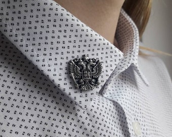Double-headed eagle coat of arms pin badge,Imperial Eagle,St.George slay dragon,Elegant Lapel Pin Badge,Double headed eagle pin badge,Serbia