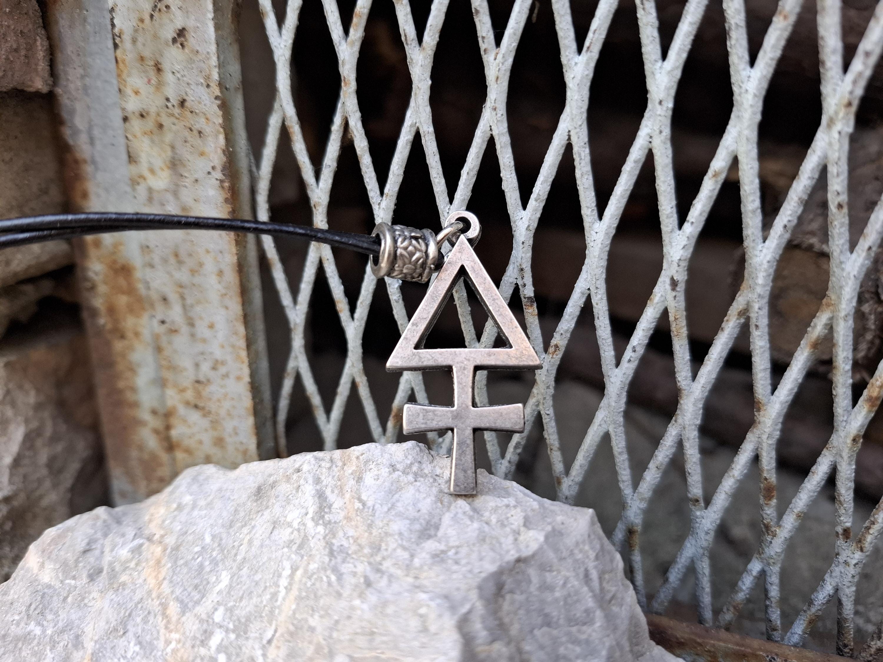 Sulfur-sulphur Glyph Alchemy Symbol Necklace,sulfur Spirit of Life