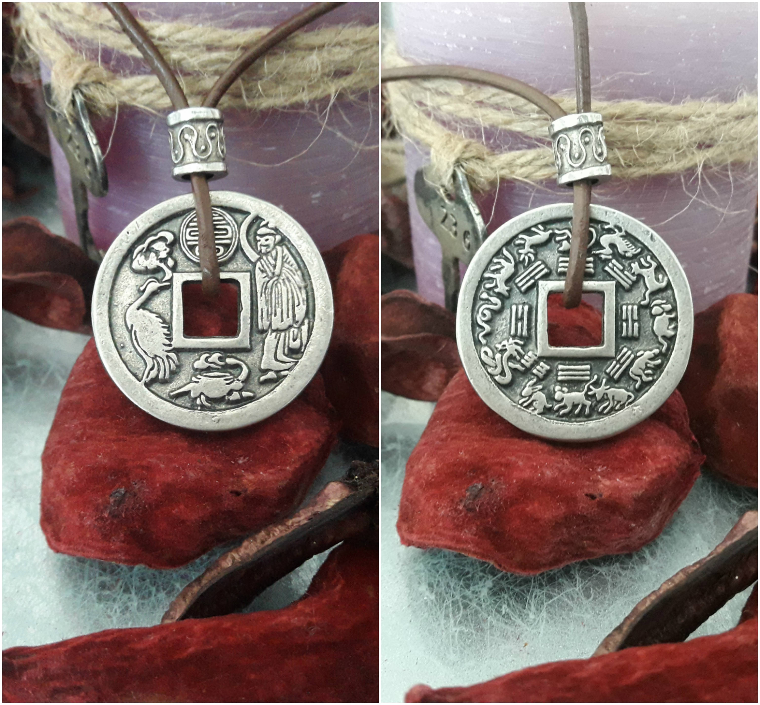 Chinese Coin Leather Necklace feng Shui Lucky Coins chinese Coin Jewelry original Gift asian Coin Pendant good Luck Pendant unisex Gift Etsy Canada