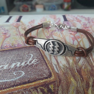 Aquarius zodiac  leather bracelet,Aquarius horoscope sign,astrology sign,charm zodiac jewelry,unisex gift,the water bearer,Vodolija sign