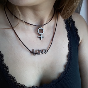 Venus female glyph necklace,planetary symbol,alchemy,astrology sign,Venus Goddess of love,Horoscope jewelry,Friendship gift,Venera symbol,
