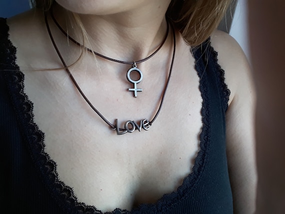 Venus Female Glyph Necklace,planetary Symbol,alchemy,astrology 