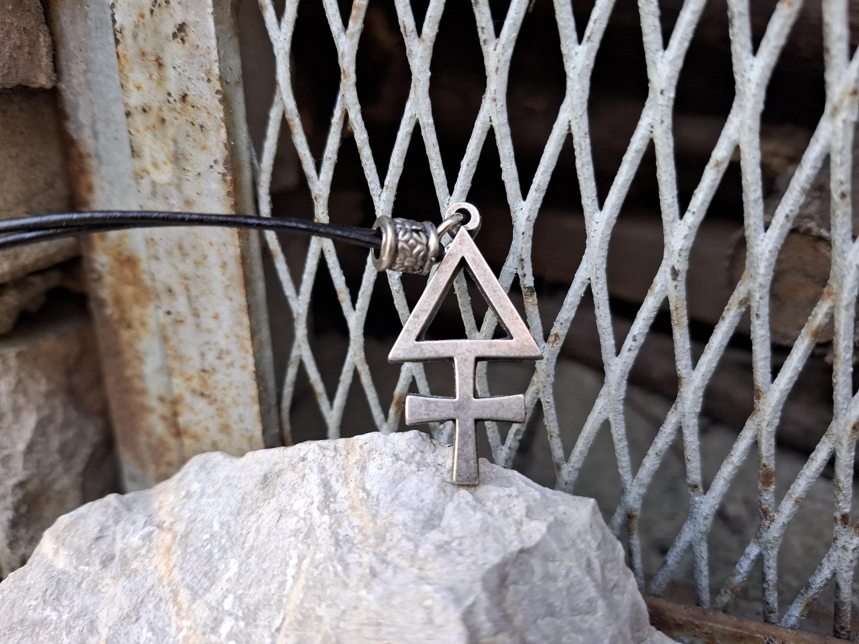 Sulfur-sulphur Glyph Alchemy Symbol Necklace,sulfur Spirit of Life