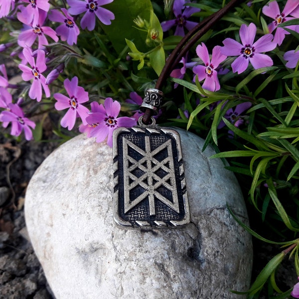 Web of Wyrd sign jewelry,Nordic culture symbol, Pagan necklace,Web of Wyrd was the matrix of fates.powerful viking amulet Norse mythology