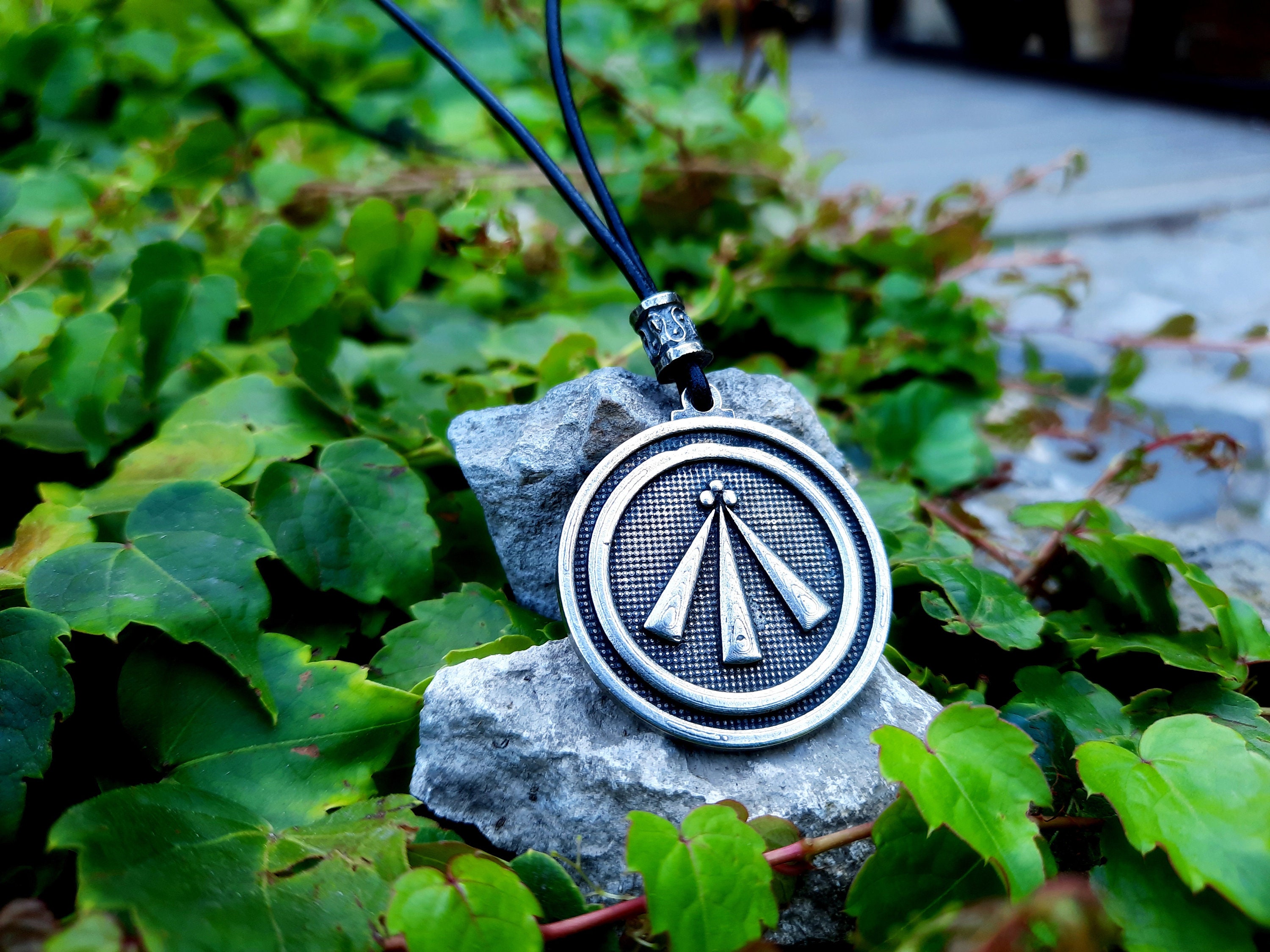 Awen Celtic Symbol Necklace the Three Rays of Light From Ancient Times druids Awen Talisman druid Celtic Sign neo druid Symbol druid Welsh Etsy