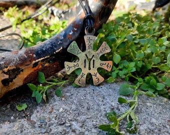 Pliska Rosette is a Seven Pointed Star Necklace,runic Symbol