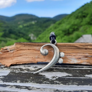 Bassschlüssel Lederkette,Musik Note Schlüssel,Klavier,Bassschlüssel Schmuck, Musik symbo, F-Notenschlüssel Halskette, Musik Liebhaber Halskette, unisex Geschenk