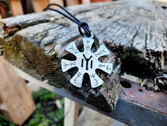 Pliska Rosette is a Seven Pointed Star Necklace,runic Symbol