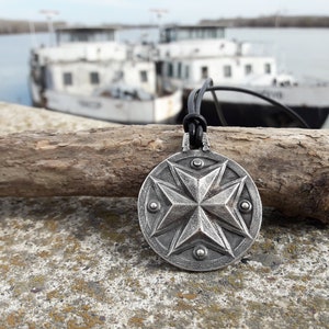Maltese Cross leather necklace,Cross Pattee jewelry,order of St. John,Heraldic Cross pendant,knights cross,Catholic religious cross,crusades