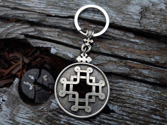 Veljusa Cross in Medallion Leather Necklace,macedonian Cross
