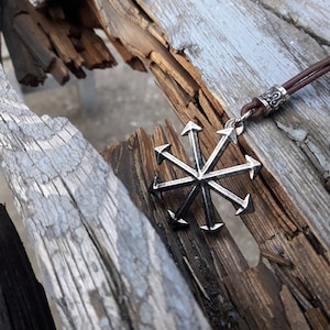 Chaos Star symbol necklace,Arrows of Chaos jewelry,Arms of Chaos Sign,Chaos Star magic pendant kabbalah,sigil of chaos,unisex gift