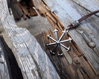 Chaos Star symbol necklace,Arrows of Chaos jewelry,Arms of Chaos Sign,Chaos Star magic pendant kabbalah,sigil of chaos,unisex gift