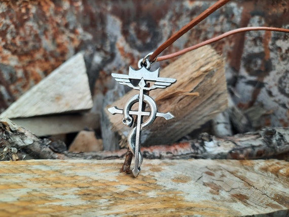 Nicolas Flamel Symbol Jewelry,alchemy Caduceus Necklace,serpents