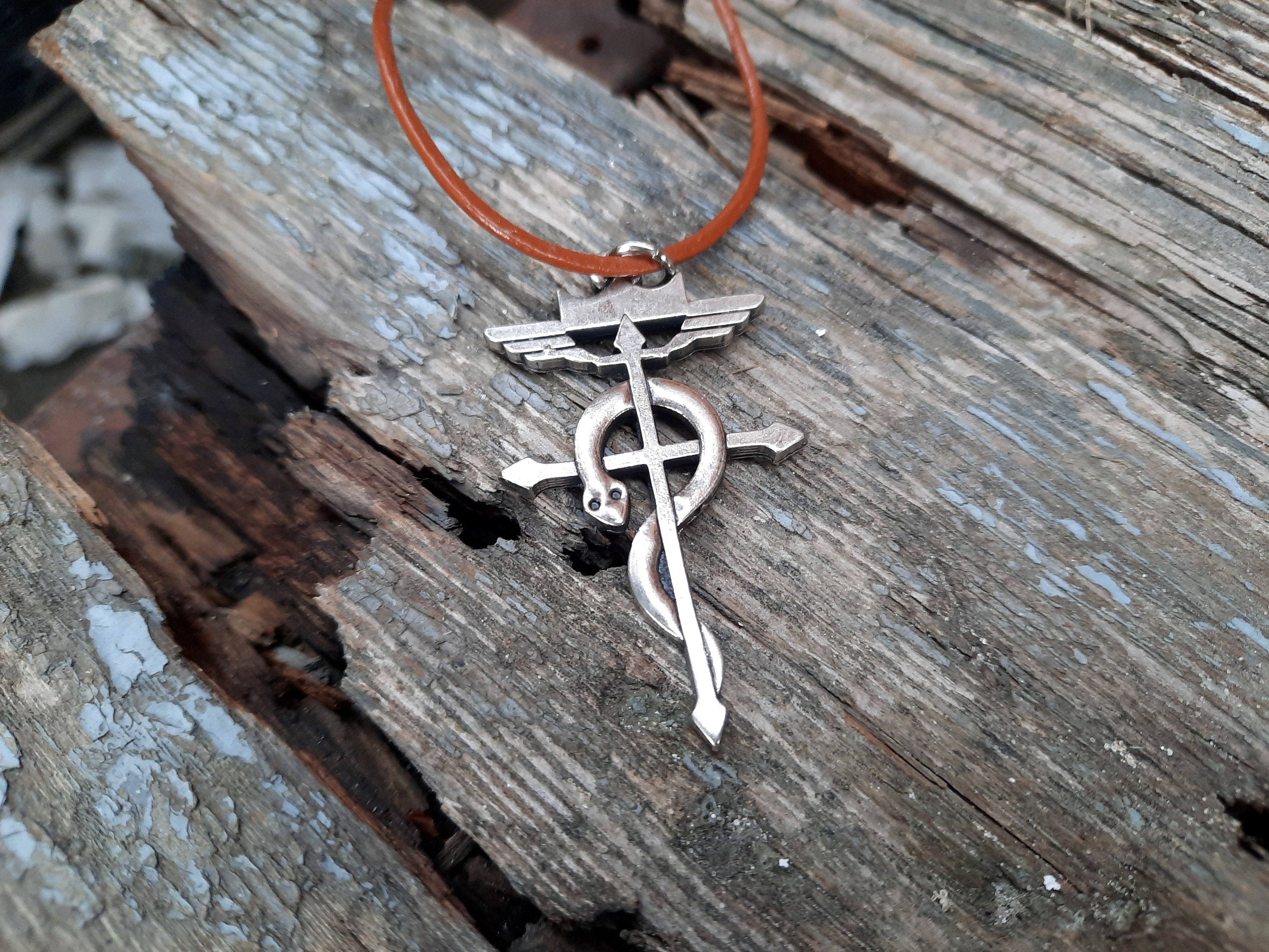Nicolas Flamel Symbol Jewelry,alchemy Caduceus Necklace,serpents