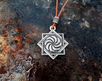 Armenian Kerkhach Eternity symbol necklace,Armenian eternity sign pendant, Arevakhach Sun cross jewelry,Wheel of eternity,ancient  symbol.