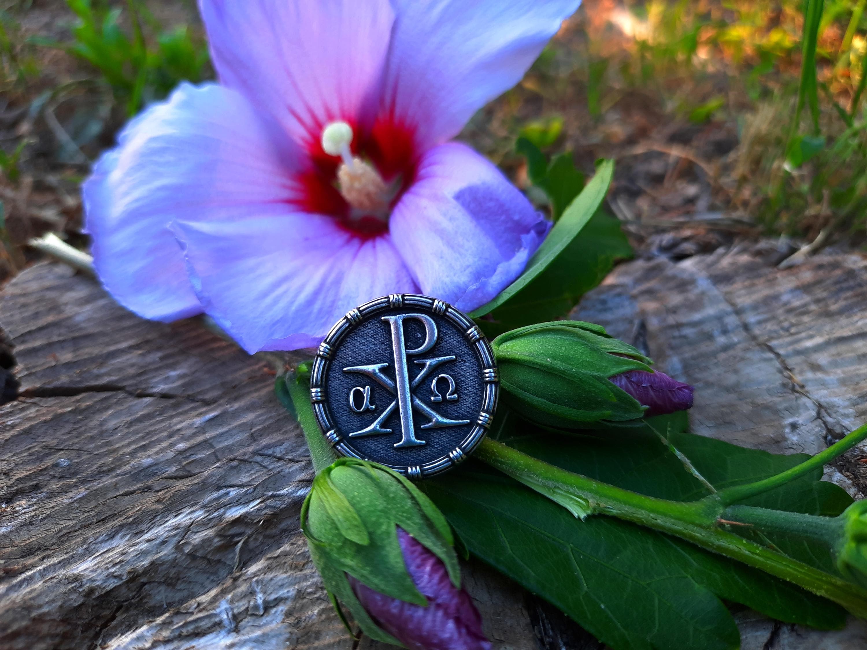 Chi Rho Monogram of Christ Pin Badge,christian Monogram of Jesus