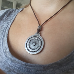 Sun Glyph leather necklace,Glyph of the Sun jewelry,Astrology symbol,Zodiac,Planet glyph,planetary Alchemical Symbol,power amulet,astronomy