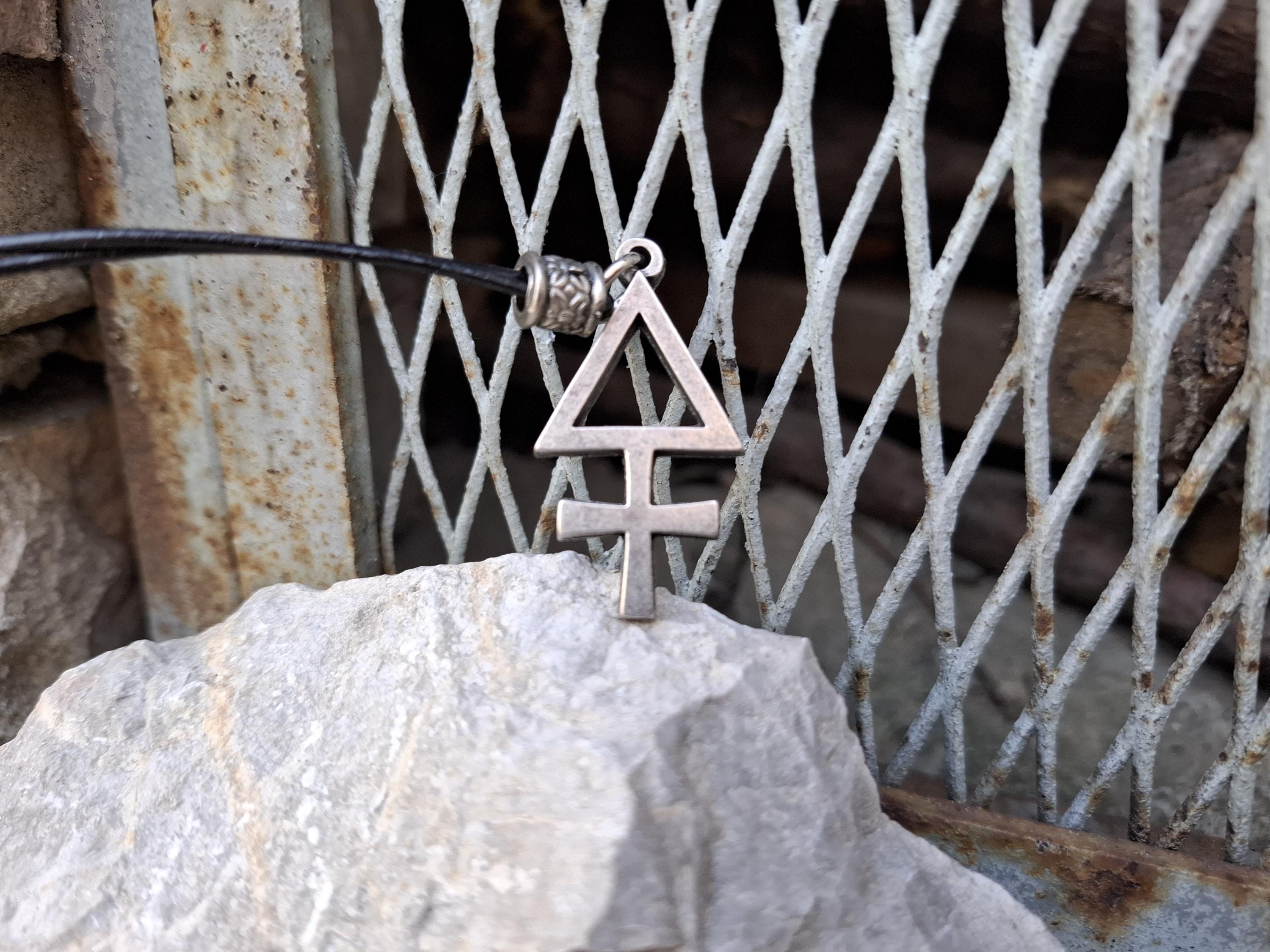 Sulfur-sulphur Glyph Alchemy Symbol Necklace,sulfur Spirit of Life