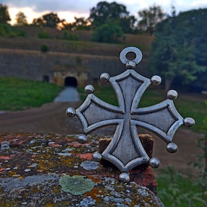 Big HUGE OCCITAN Cross,cross of Toulouse ,symbol of Occitania,Raymondine cross,wall hanger Cross, heraldic cross,Forcalquier Cross,