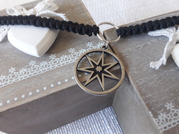 Seven Pointed Star Heptagram septogram Necklace Stainless