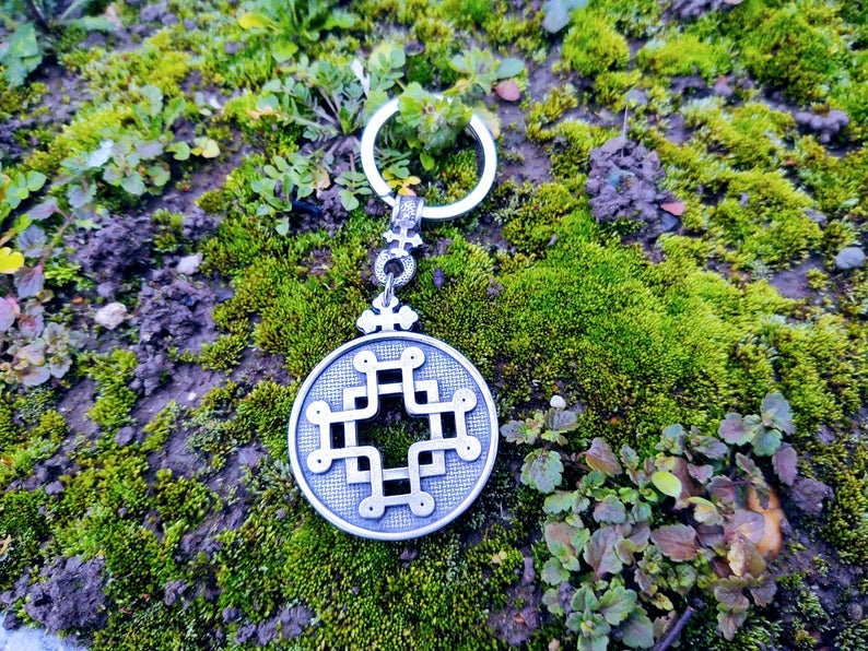 Veljusa Cross in Medallion Leather Necklace,macedonian Cross