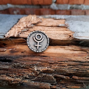 Pluto God pin badge,astrology symbol,Pluto ruler of the underworld,Zodiac Lapel pin,Planetary Glyph badge,planet glyph,Scorpio horoscope