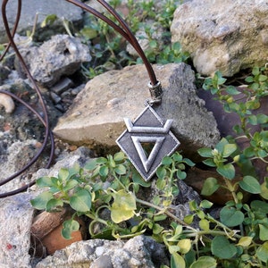 Veles symbol necklace,Veles  slavic god sign jewelry,God of land,slavic mythology,Volos Slavic God of earth & waters,Pagan jewelry,amulet