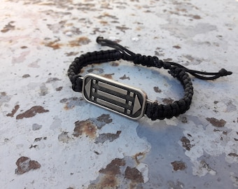Pulsera de cuerda de la Atlántida, joyería con el símbolo egipcio de la Atlántida y Luxor, protección geométrica mágica, anillo atlante egipcio, barra atlante, barra de Luxor