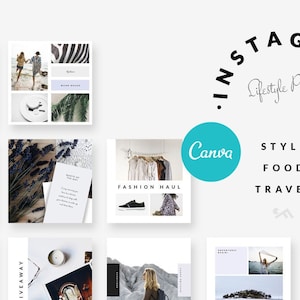 CANVA Instagram post templates-Style Food Travel2-social media pack-minimalistic-modern-fashion-lifestyle-blogger kit-instagrid-marketing
