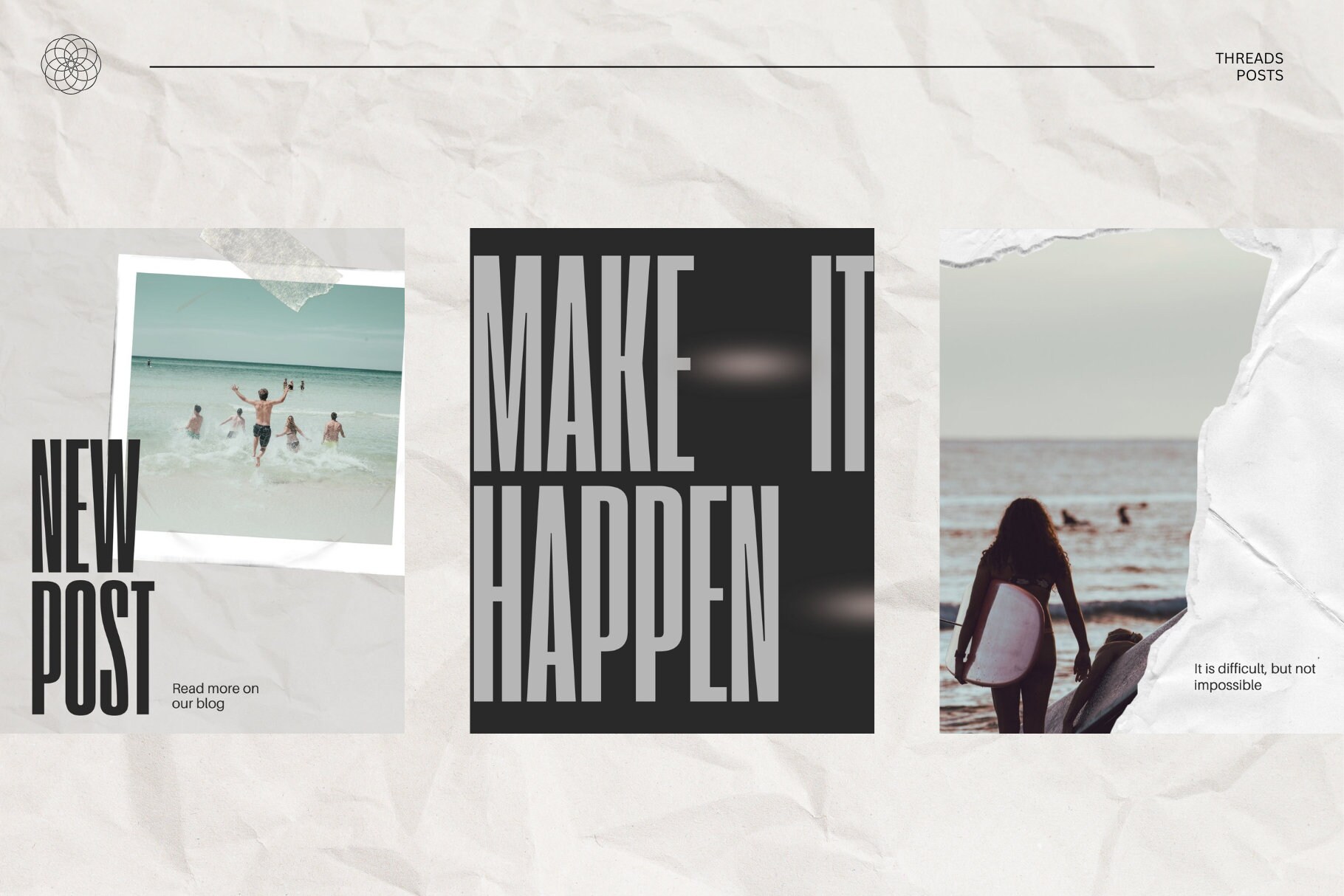 Threads Canva Post Templates for Small Business Marketing Advertising ...