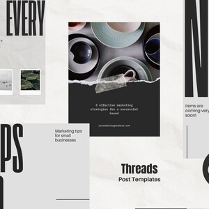 Threads Canva Post Templates for Small Business Marketing Advertising ...