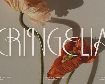 Cringelia Art Deco Font: Elegant Swirls Typeface (Digital Download)