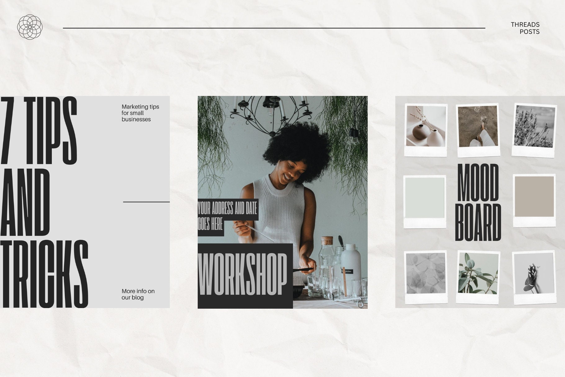 Threads Canva Post Templates for Small Business Marketing Advertising ...