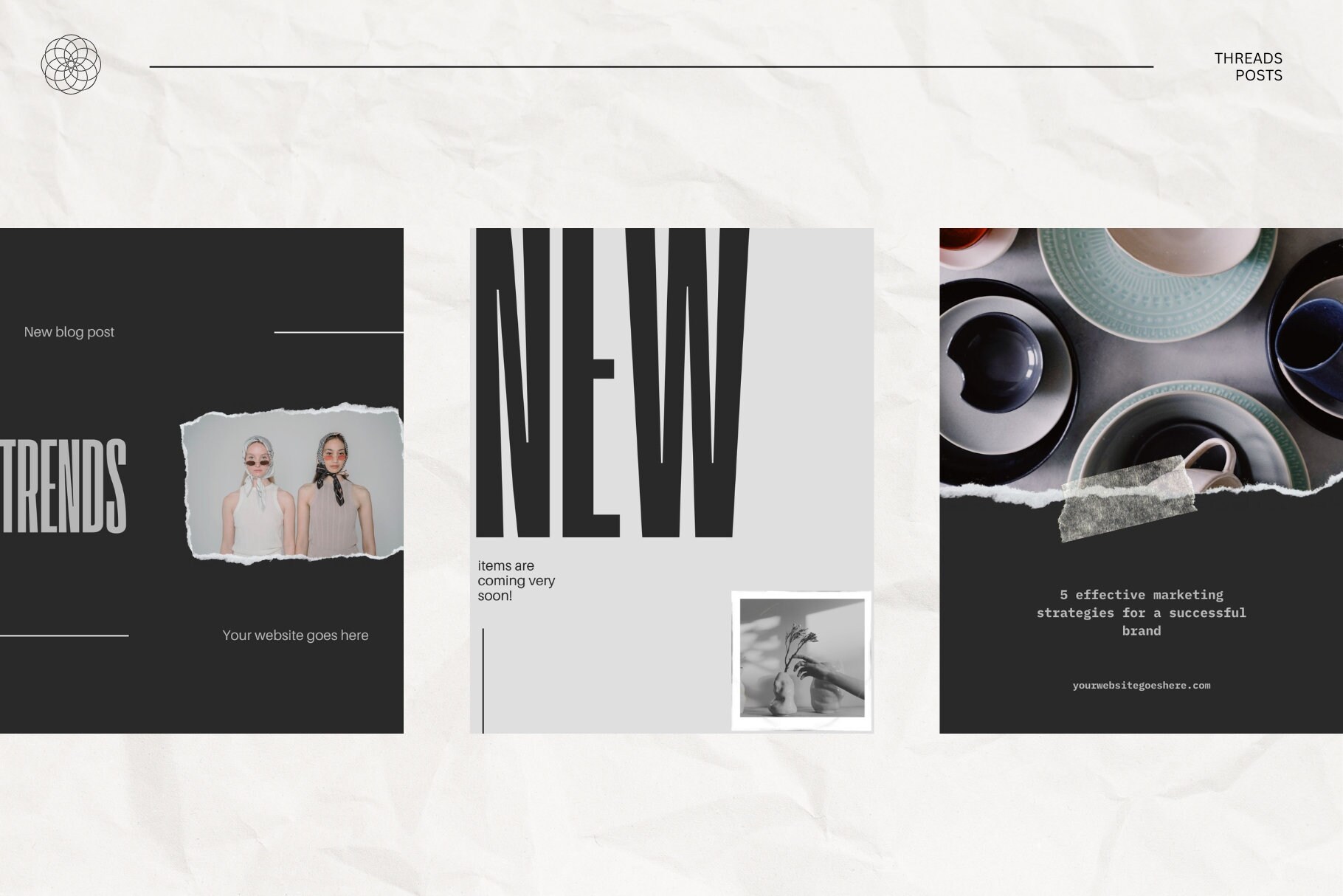 Threads Canva Post Templates for Small Business Marketing Advertising ...