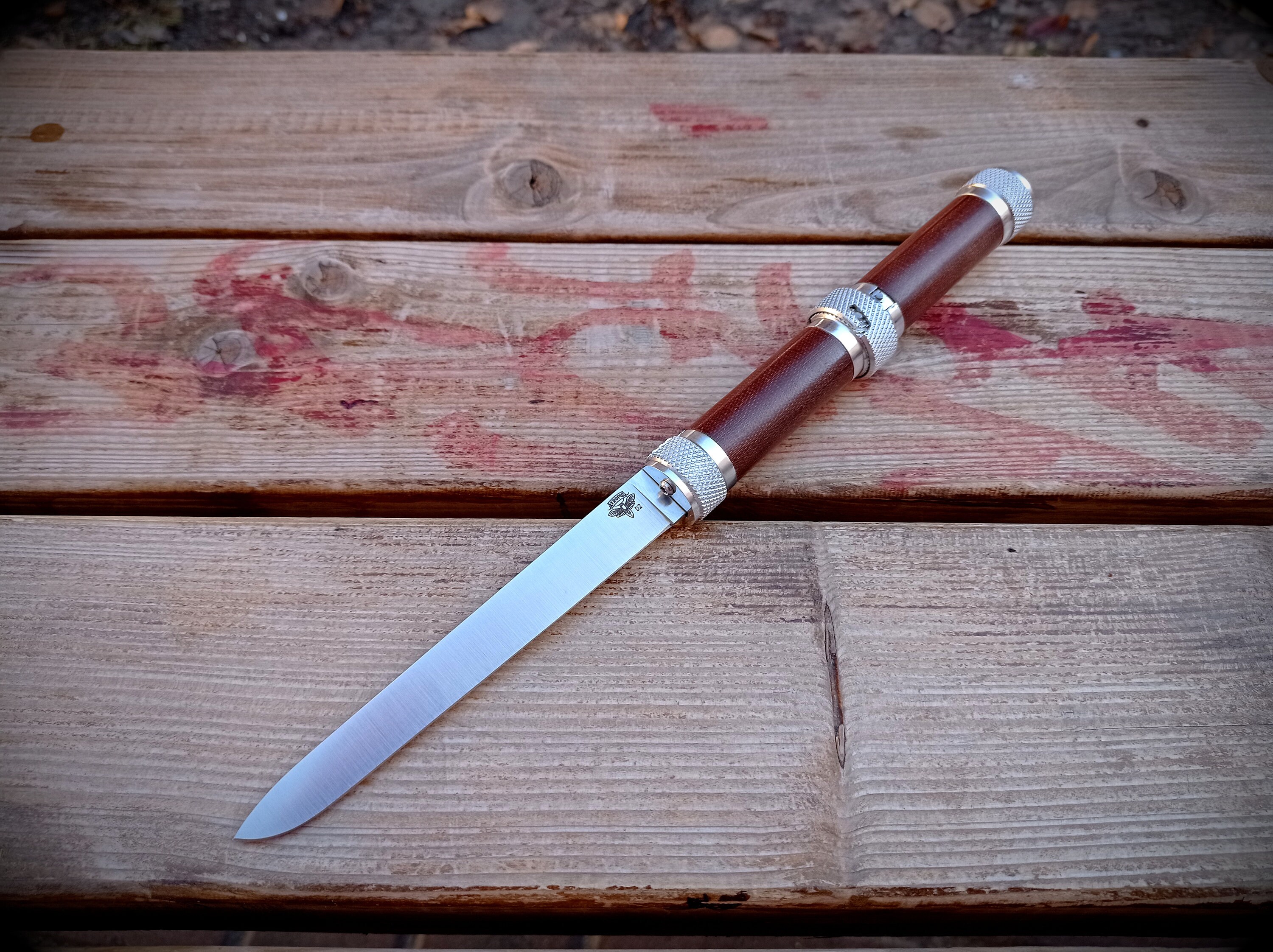 Custom Unique Folding Knife Mini trick. Knife is Etsy UK