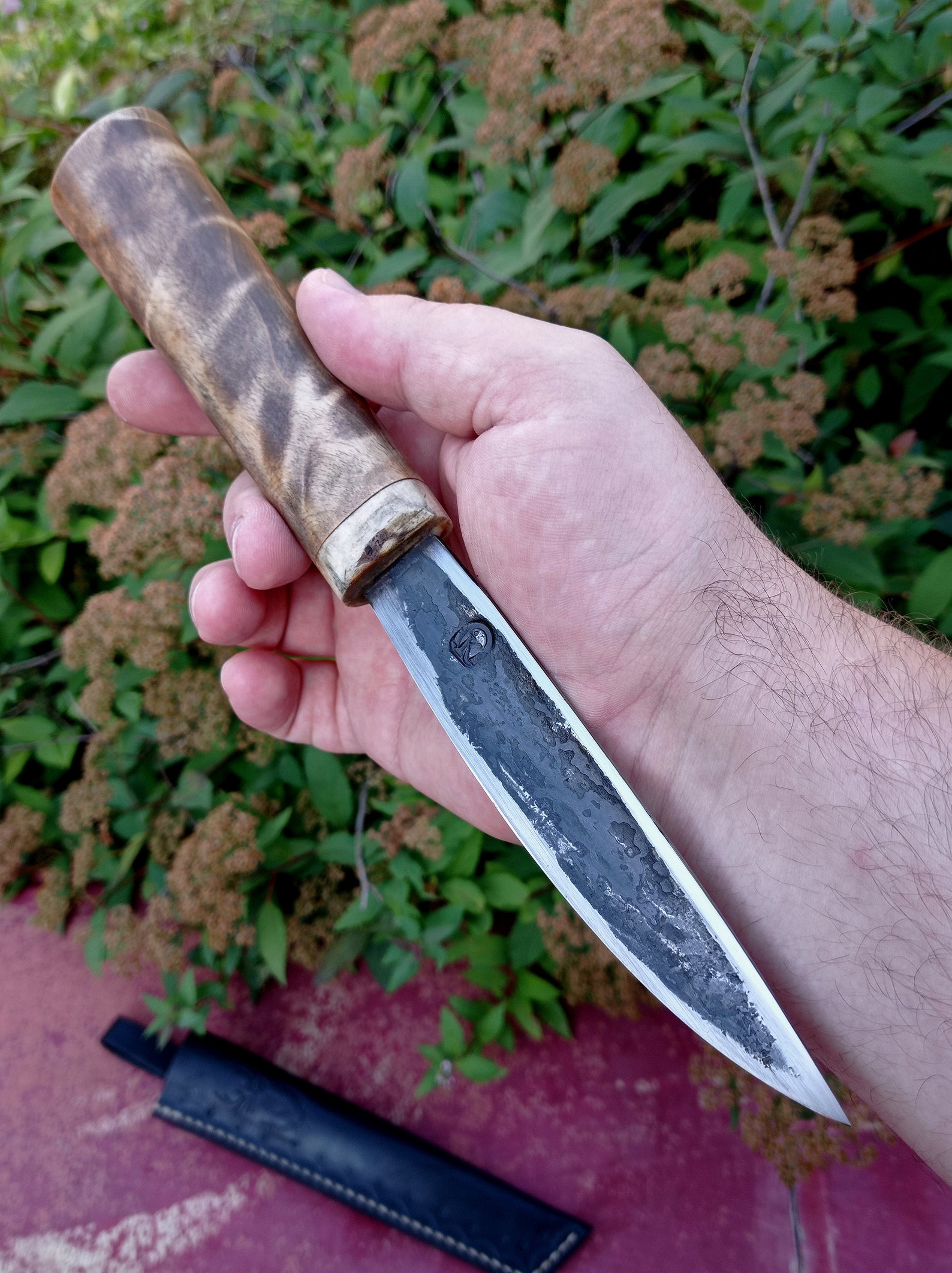 Hunting Yakut knife. With scabbard. puukko knife. Etsy