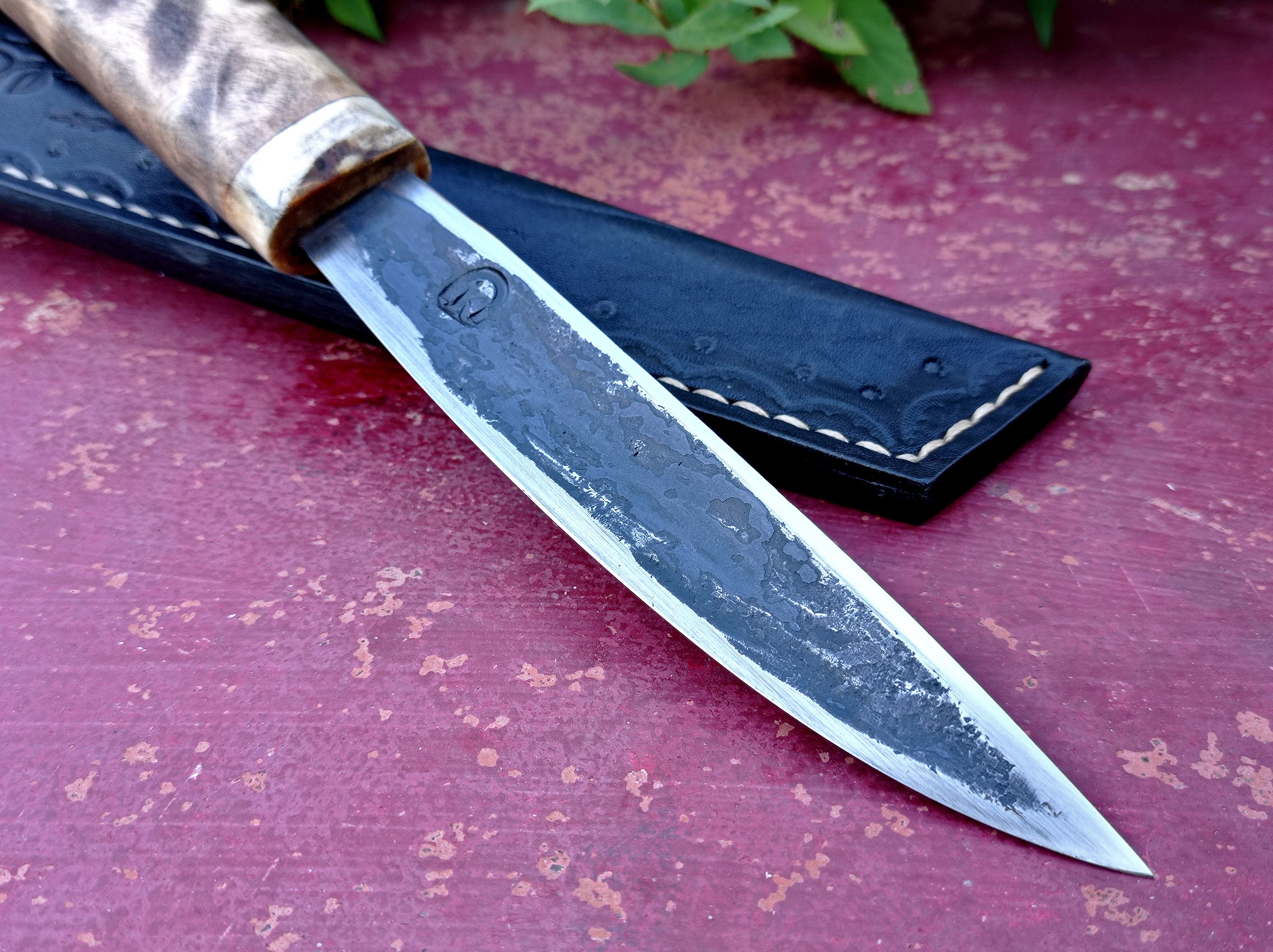 Hunting Yakut knife. With scabbard. puukko knife. Etsy