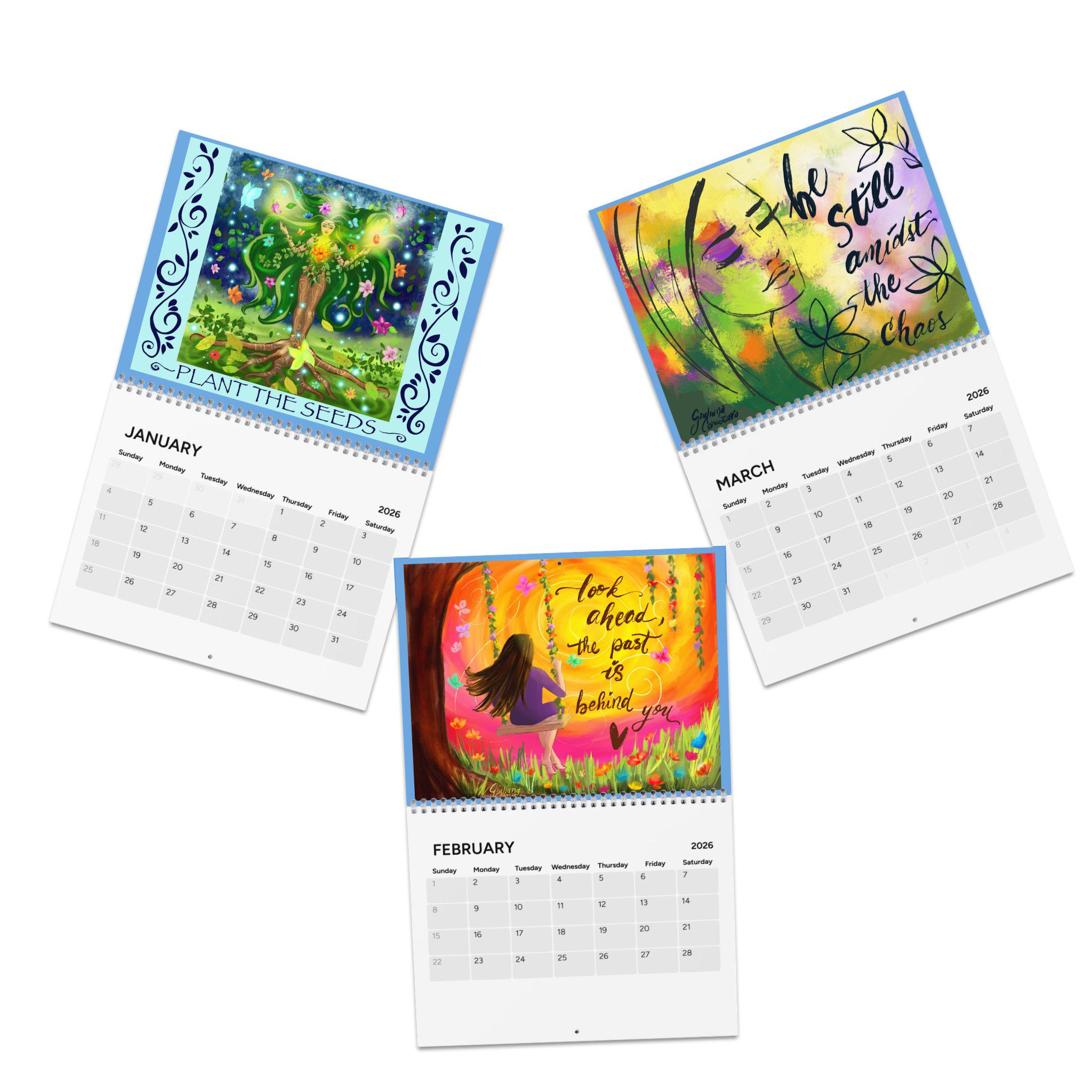 Blissful Meditations Calendar 2026 | Wall Calendar, Spiritual Nature ...