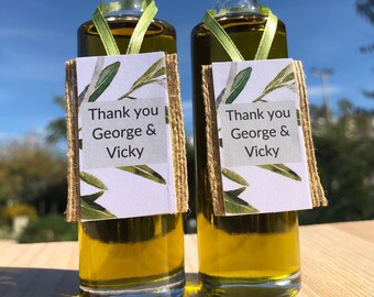 FREE EXPRESS SHIPPING, 70 wedding favors, organic, extra virgin, olive oil bottles