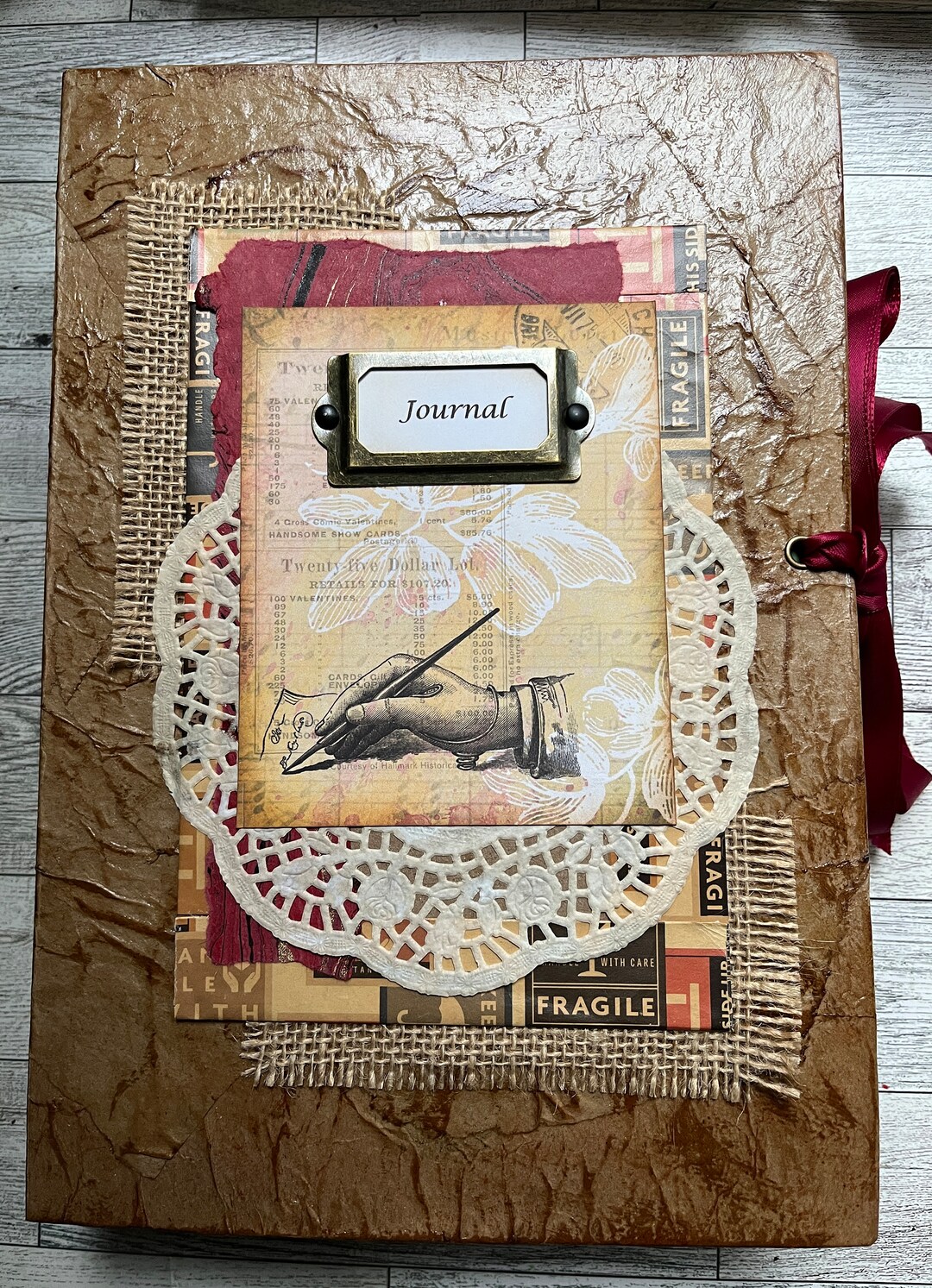 BIG Hard Cover Junk Journal. Etsy