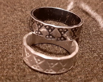 Hammer Punched Silver Ring (Viking Era)