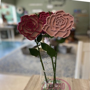 Rose Digital File - SVG - PDF - Instant Download -Laser Cut File- Bouquets- Wedding decor