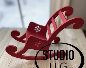 Digital Download -Small Rocking Chair - Elf Size - SVG - PDF - Instant download - Laser Cut File