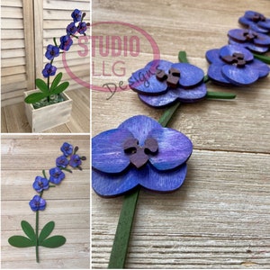 Digital File for Orchid - SVG- Wedding-  Centerpiece - Wooden Flowers