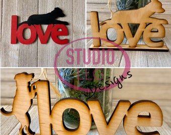 Digital File for Puppy Love - SVG - Laser cut file - Instant Download - Dog