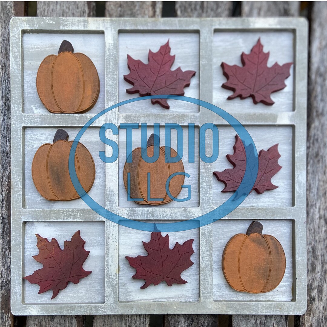 Autumn Tic Tac Toe Board Digital File - SVG - PDF - Etsy